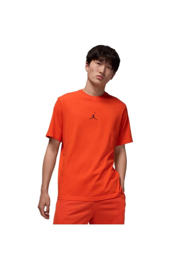 Koszulka męska Air Jordan Sport Dri-FIT T-shirt Orange HQ8970-891. Kolor: pomarańczowy. Technologia: Dri-Fit (Nike). Sport: koszykówka