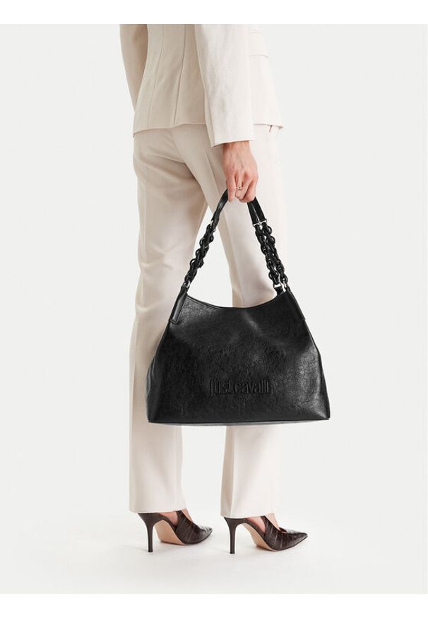 Just Cavalli Torebka 80RA4BC6 ZSD86 Czarny. Kolor: czarny. Materiał: skórzane
