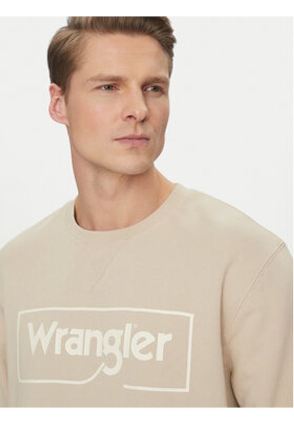 Wrangler Bluza W662HAC22 112331852 Beżowy Regular Fit. Kolor: beżowy. Materiał: bawełna