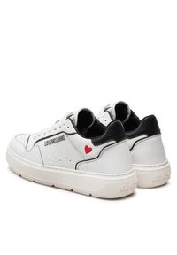 Love Moschino - LOVE MOSCHINO Sneakersy JA15144G1LJC110A Biały. Kolor: biały. Materiał: skóra