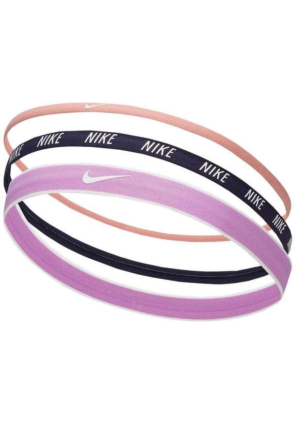 Nike - Opaska Mieszana (zestaw 3 Sztuk). Kolor: fioletowy, wielokolorowy, różowy, szary