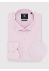 Pako Lorente - PAKO LORENTE – Koszula męska z długim rękawem w kolorze różowym. Typ kołnierza: kołnierzyk włoski. Kolor: różowy. Materiał: bawełna. Długość rękawa: długi rękaw. Długość: długie. Wzór: gładki. Styl: elegancki #1