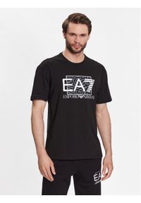 EA7 Emporio Armani T-Shirt 3RPT01 PJ02Z 1200 Czarny Regular Fit. Kolor: czarny. Materiał: bawełna