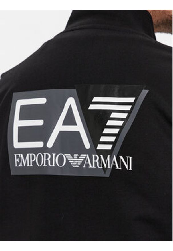 EA7 Emporio Armani Bluza 3DPM61 PJ05Z 1200 Czarny Regular Fit. Kolor: czarny. Materiał: bawełna