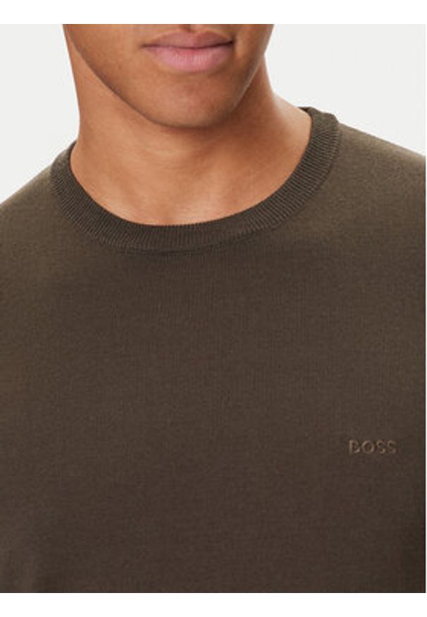BOSS Sweter Botto-L 50476364 Zielony Regular Fit. Kolor: zielony. Materiał: wełna