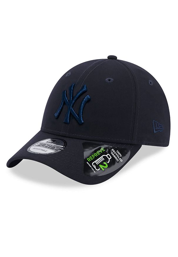 Czapka z daszkiem New Era New York Yankees Repreve 60364409 - granatowa. Kolor: niebieski. Materiał: poliester, materiał. Wzór: aplikacja. Styl: elegancki