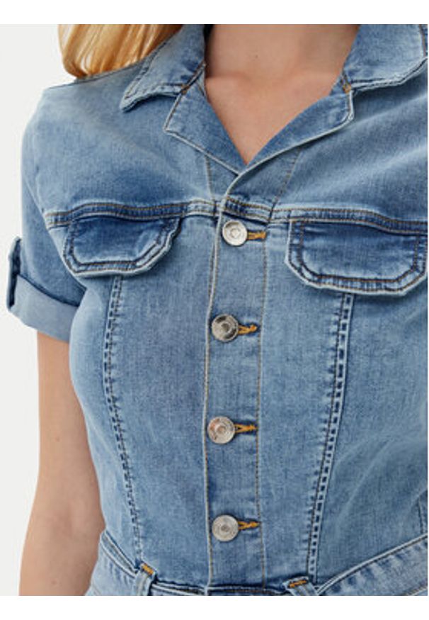 Guess Kombinezon W5GD1B D5O90 Niebieski Regular Fit. Kolor: niebieski. Materiał: bawełna