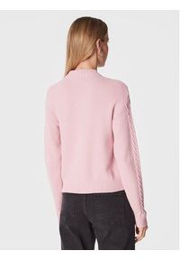 Moss Copenhagen Sweter Solbrit 17180 Różowy Regular Fit. Kolor: różowy. Materiał: wiskoza