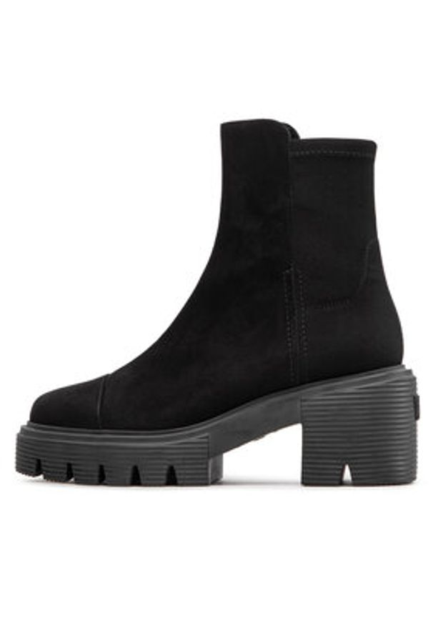 Stuart Weitzman Botki Soho Bootie SC723 Czarny. Kolor: czarny. Materiał: materiał