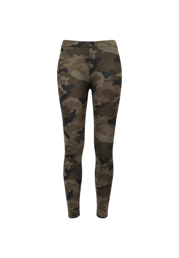 Urban Classics - Damskie legginsy Urban Classic skinny. Kolor: zielony, brązowy, wielokolorowy