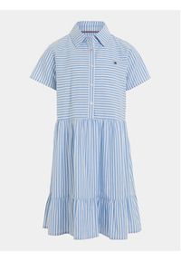 TOMMY HILFIGER - Tommy Hilfiger Sukienka koszulowa Ithaca KG0KG07821 D Niebieski Regular Fit. Kolor: niebieski. Materiał: bawełna. Typ sukienki: koszulowe #3