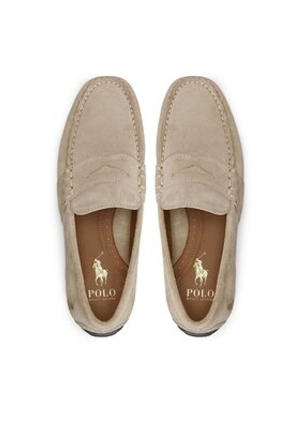 Polo Ralph Lauren Mokasyny Reynold 803893741004 Biały. Kolor: biały. Materiał: skóra, zamsz