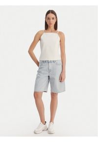 Calvin Klein Jeans Szorty jeansowe LV047F673G Czarny Loose Fit. Kolor: czarny. Materiał: bawełna #1