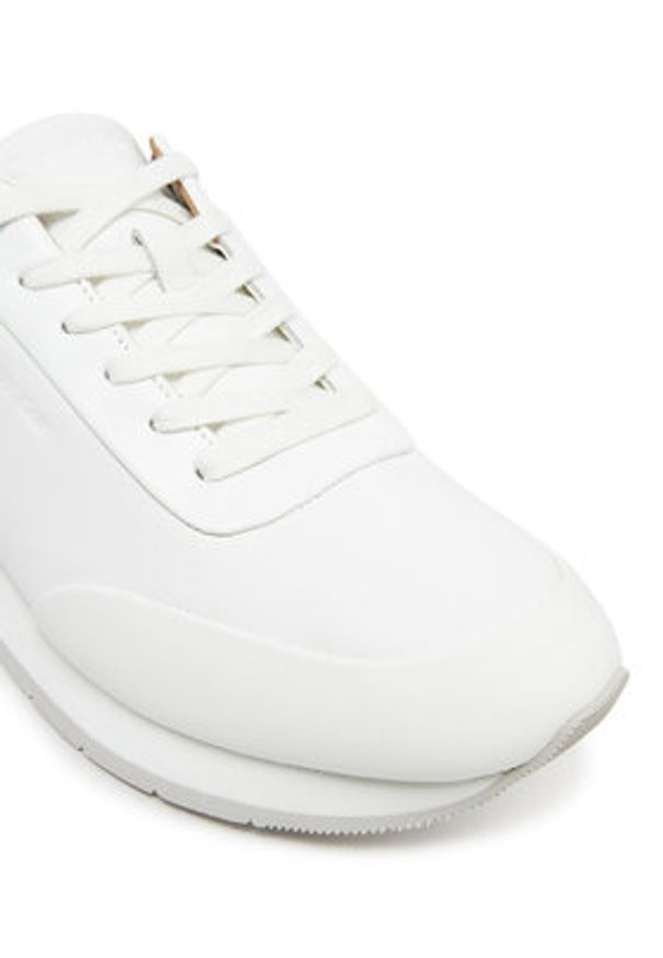 Calvin Klein Sneakersy Low Prof Runn Laceup Rubb Lth HM0HM01707 Biały. Kolor: biały. Materiał: skóra, nubuk