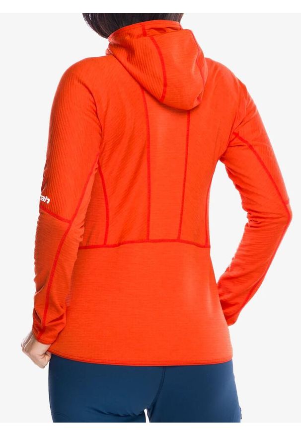Bluza z kapturem damska Hannah Meda Hoody. Typ kołnierza: kaptur. Kolor: pomarańczowy. Sezon: zima. Sport: narciarstwo