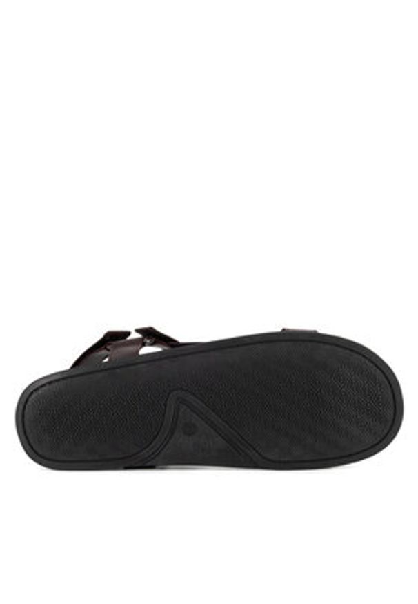 Badura Sandały FRANKIE-21 MB Bordowy. Kolor: czerwony. Materiał: skóra