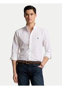 Polo Ralph Lauren Koszula 710928255002 Biały Custom Fit. Typ kołnierza: polo. Kolor: biały. Materiał: bawełna #1