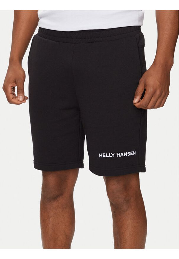 Helly Hansen Szorty sportowe Core Sweat Shorts 53684 Czarny Regular Fit. Kolor: czarny. Materiał: bawełna. Styl: sportowy