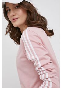 Adidas - adidas Longsleeve bawełniany HC9120 kolor różowy. Okazja: na co dzień. Kolor: różowy. Materiał: bawełna. Długość rękawa: długi rękaw. Wzór: gładki. Styl: casual #6