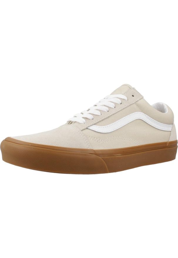 Tenisówki Vans Model Old Skool Kolor Jasnobrązowy. Kolor: beżowy, wielokolorowy, brązowy. Materiał: skóra, tkanina. Model: Vans Old Skool