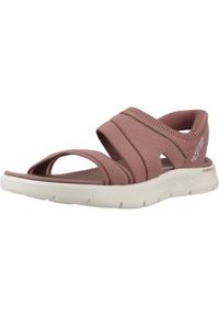 skechers - Sandały Skechers Model Slip-ins Go Walk Flex Kolor Brązowy. Kolor: brązowy. Materiał: materiał