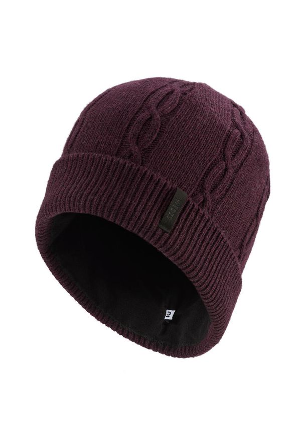 WEDZE - Czapka narciarska dla dorosłych Wedze Torsade 900. Kolor: fioletowy. Materiał: poliester, wełna, materiał, akryl, elastan. Sezon: zima. Styl: sportowy
