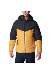 columbia - Kurtka Puchowa Columbia Eddie Gorge Hooded Jacket Męska Zimowa. Kolor: żółty. Materiał: puch. Sezon: zima