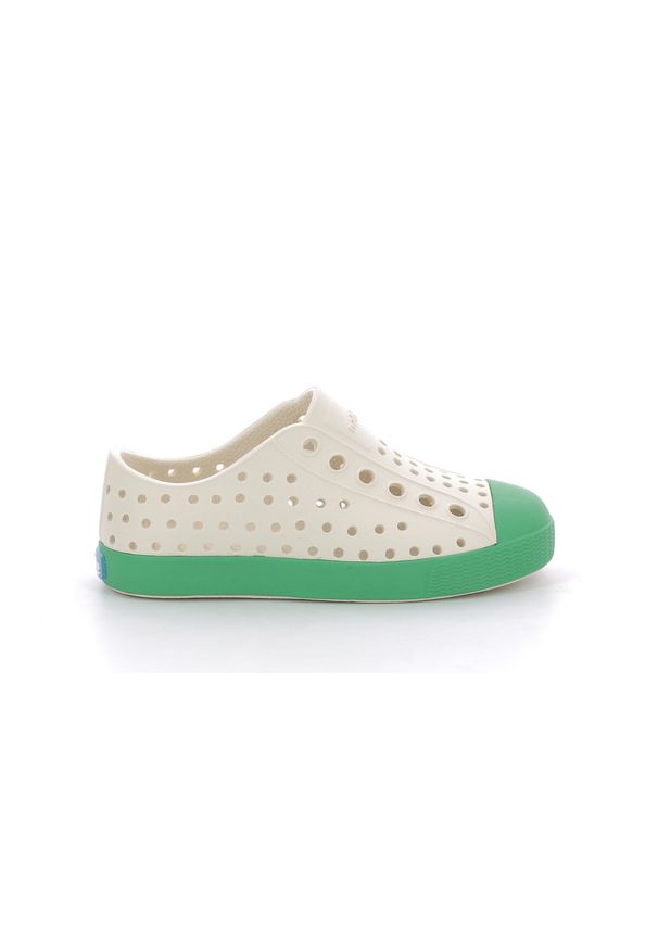 Native Shoes - Trampki dziecięce NATIVE JEFFERSON JUNIOR buty do chodzenia. Kolor: zielony, biały, wielokolorowy. Sport: turystyka piesza