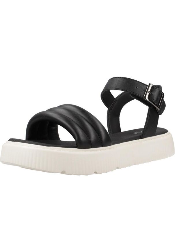 Geox - Sandały GEOX J SANDAL KODETTE GIR Czarny. Kolor: czarny. Materiał: skóra. Sport: turystyka piesza