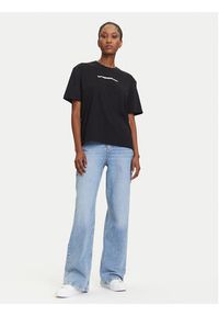 Karl Lagerfeld Jeans T-Shirt A3W17039 Czarny Regular Fit. Kolor: czarny. Materiał: syntetyk, bawełna #4