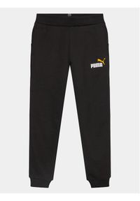 Puma Spodnie dresowe Ess+ 2 Col Logo Pant 586988 Czarny Regular Fit. Kolor: czarny. Materiał: bawełna #1