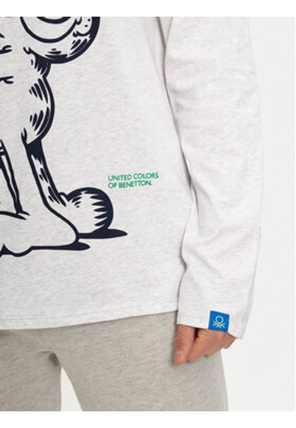 United Colors of Benetton - United Colors Of Benetton Koszulka piżamowa 3VR54M01P Szary Regular Fit. Kolor: szary. Materiał: bawełna