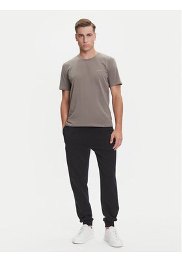 BOSS T-Shirt Mix&Match 50515312 Brązowy Regular Fit. Kolor: brązowy. Materiał: bawełna