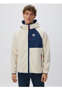 Reserved - Polarowa bluza z kapturem - złamana biel. Typ kołnierza: kaptur. Materiał: polar #1