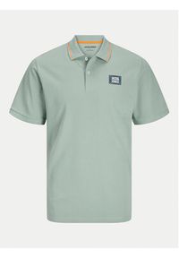 Jack & Jones - Jack&Jones Polo Hudson 12269238 Zielony Regular Fit. Typ kołnierza: polo. Kolor: zielony. Materiał: bawełna