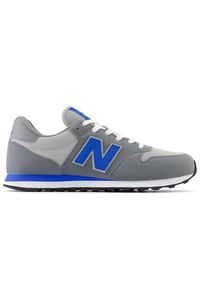 Buty męskie New Balance GM500VC2 – szare. Okazja: na co dzień. Kolor: szary. Materiał: materiał, syntetyk, guma. Szerokość cholewki: normalna