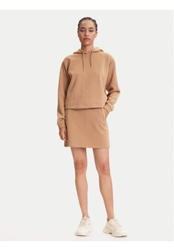 Guess Spódnica mini V5YD03 KBSL2 Brązowy Regular Fit. Kolor: brązowy. Materiał: syntetyk