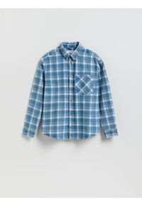 Reserved - Jeansowa koszula regular fit - niebieski. Kolor: niebieski. Materiał: jeans