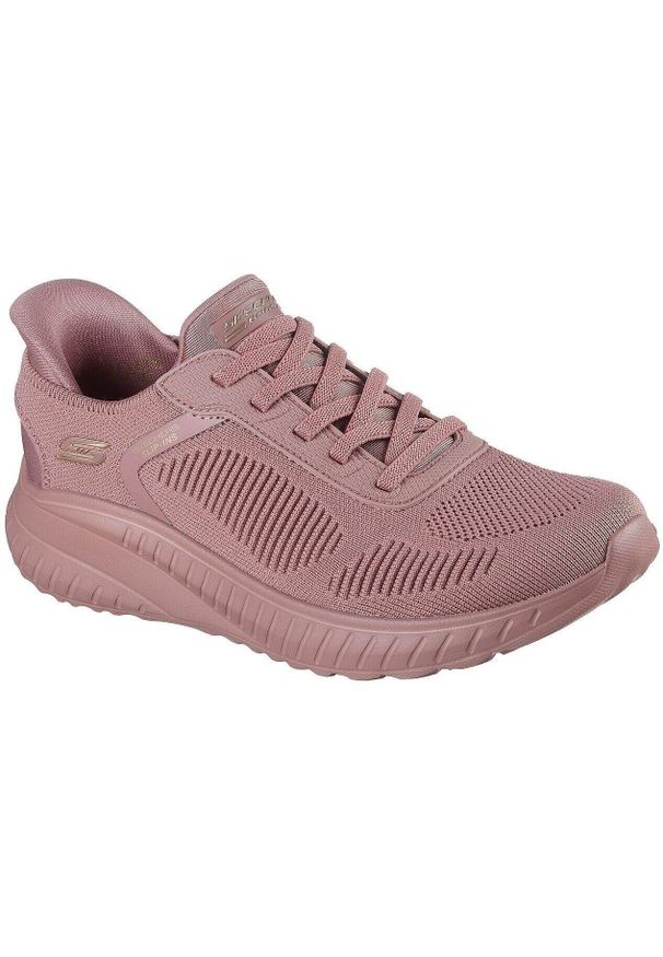 skechers - Adidasy Skechers Bobs Squad Chaos - C, Kobiety. Kolor: różowy. Materiał: materiał. Sport: fitness