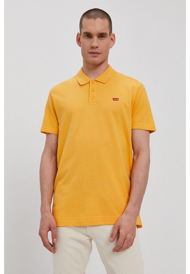Levi's® - Levi's - Polo. Okazja: na co dzień, na spotkanie biznesowe. Typ kołnierza: polo. Kolor: pomarańczowy. Materiał: bawełna, dzianina. Długość: krótkie. Wzór: gładki. Styl: biznesowy, casual