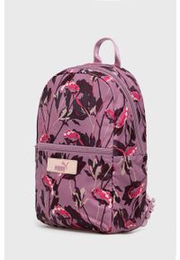 Puma plecak damski kolor fioletowy duży wzorzysty. Kolor: fioletowy. Materiał: materiał #5