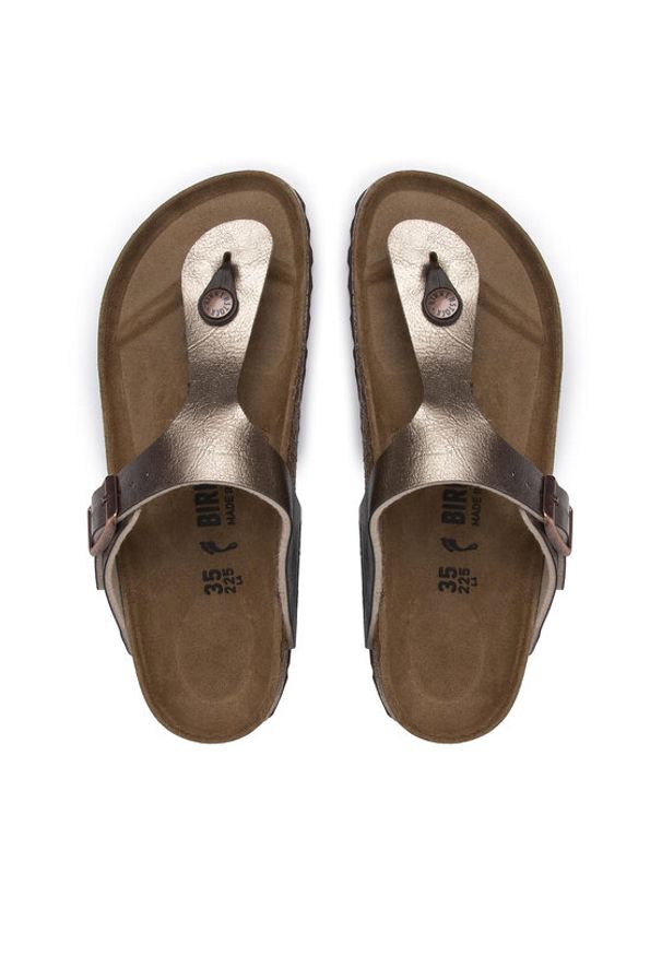 Birkenstock Japonki Gizeh Bs 1016145 Brązowy. Kolor: brązowy. Materiał: skóra