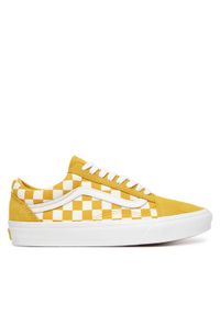 Vans Tenisówki Old Skool Checkerboard VN000DB3ZX71 Żółty. Kolor: żółty. Materiał: materiał #1