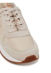 Calvin Klein Jeans Sneakersy Runner Sock Laceup Ny-Lth Wn YW0YW00840 Beżowy. Kolor: beżowy. Materiał: materiał #4