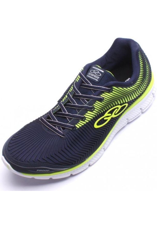 OLYMPIKUS - Buty do Biegania Olympikus Proof Navy-Lemon 38. Kolor: niebieski, wielokolorowy, żółty. Materiał: syntetyk, materiał. Sport: fitness