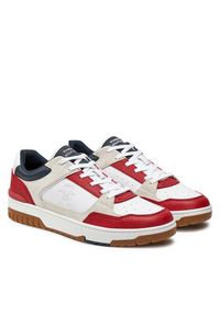 TOMMY HILFIGER - Tommy Hilfiger Sneakersy Th Basket Street Block FM0FM05117 Kolorowy. Materiał: skóra. Wzór: kolorowy