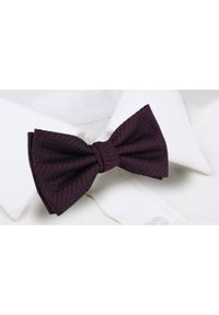 Mucha Męska z Poszetką - Chattier - Bordowa, Mikrowzór. Kolor: czerwony. Styl: elegancki, sportowy #3