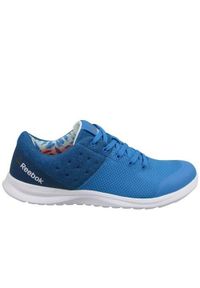 Buty treningowe damskie Reebok Dmx Lite Prime. Zapięcie: sznurówki. Kolor: niebieski. Materiał: guma, materiał, tkanina, syntetyk. Szerokość cholewki: normalna