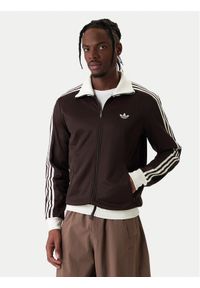 Adidas - adidas Bluza adicolor Classic KE1665 Brązowy Slim Fit. Kolor: brązowy. Materiał: bawełna #1