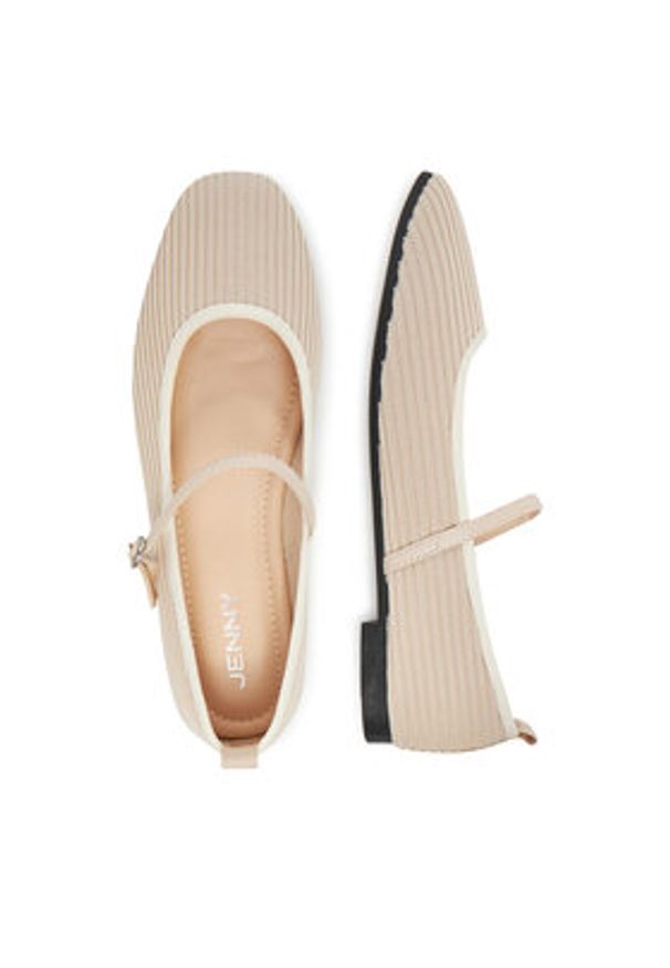 Jenny - JENNY Baleriny WFA3548-3 Beżowy. Kolor: beżowy. Materiał: materiał